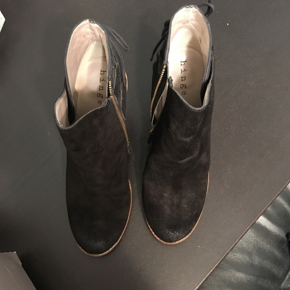 Wedge bootie by Hinge Black suede